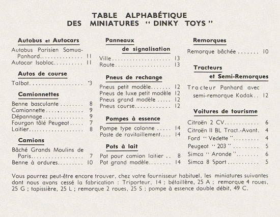 Dinky Toys catalogue 1953