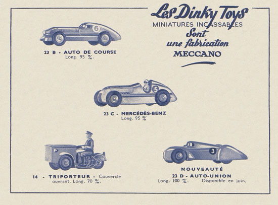 Dinky Toys miniatures catalogue 1950