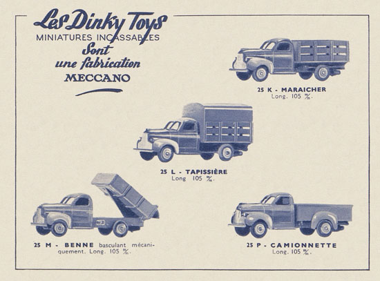 Dinky Toys miniatures catalogue 1950