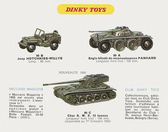 Dinky Toys catalogue 1958