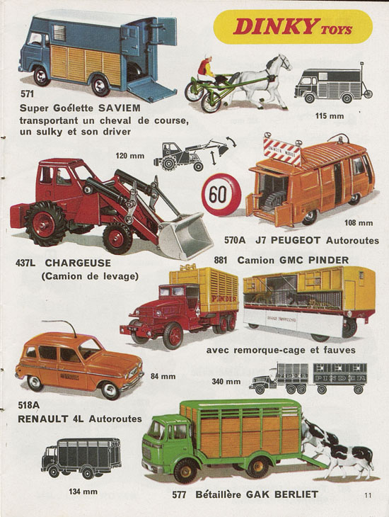 Dinky Toys catalogue France 1971