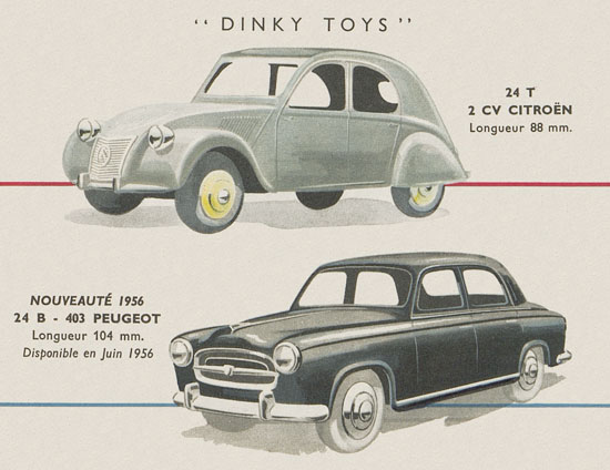 Dinky Toys catalogue Avril 1956