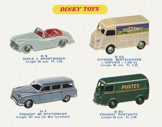 Dinky Toys et Dinky Supertoys Hollande 1958