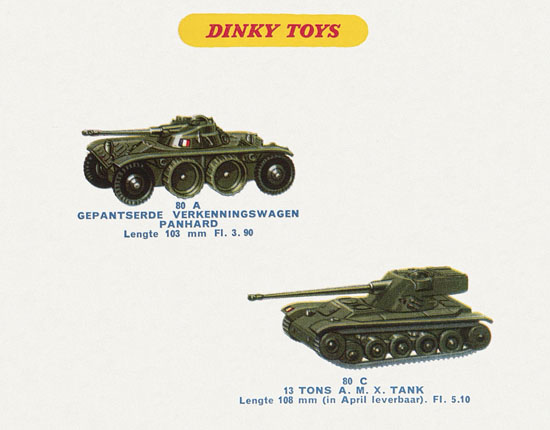 Dinky Toys et Dinky Supertoys Hollande 1958