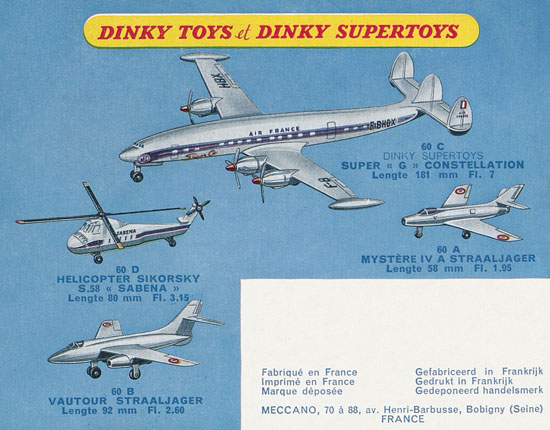 Dinky Toys et Dinky Supertoys Hollande 1958