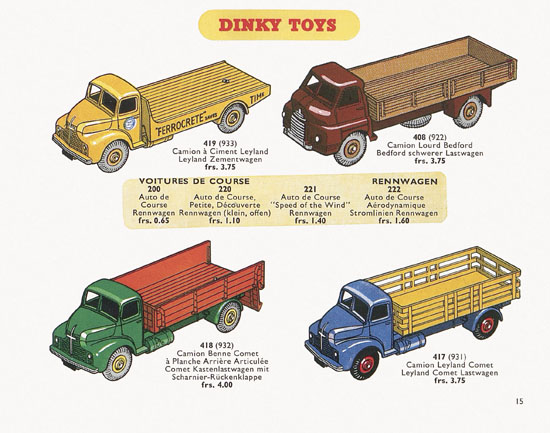 Dinky Toys Katalog 1955, Dinky Supertoys 1955