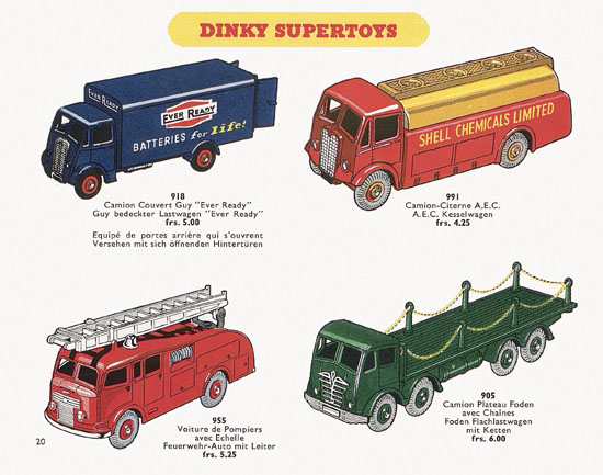 Dinky Toys Katalog 1955, Dinky Supertoys 1955