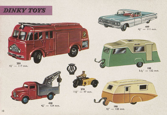 Dinky Toys 10th Edition Switzerland Katalog 1962