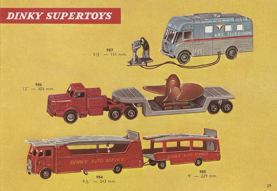 Dinky Toys 10th Edition Switzerland Katalog 1962