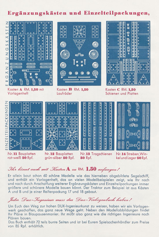 Seite 8 DUX Modellbau Katalog 1939