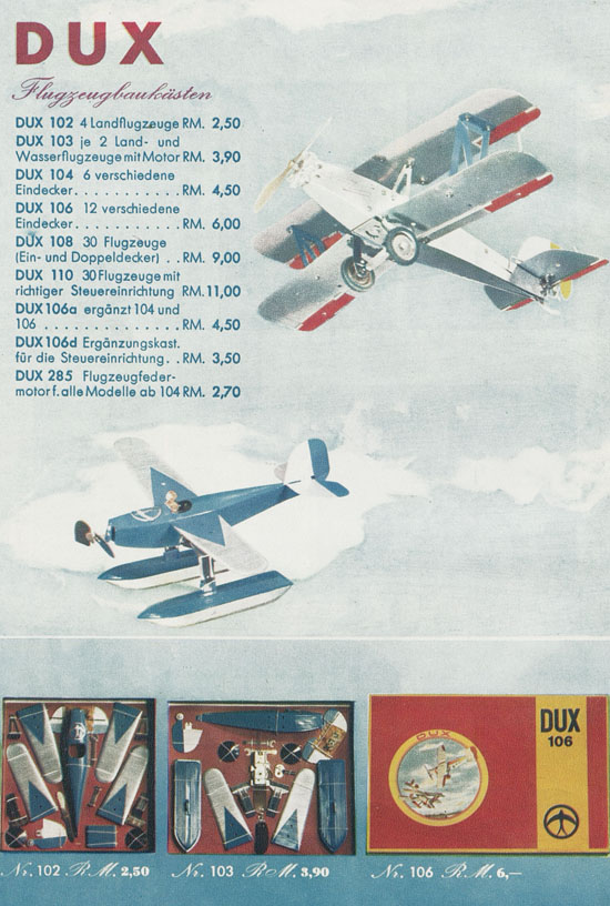 Seite 10 DUX Modellbau Katalog 1939