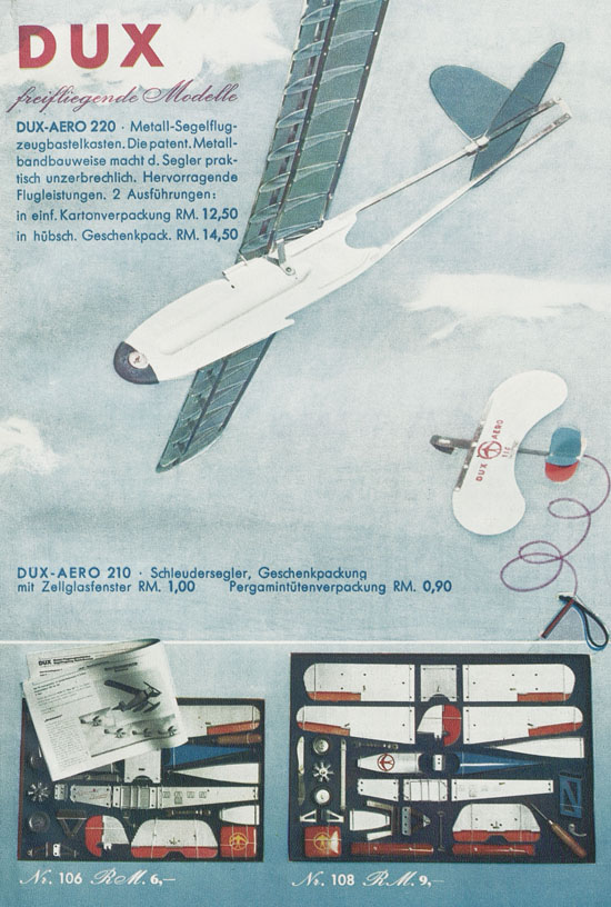 Seite 11 DUX Modellbau Katalog 1939