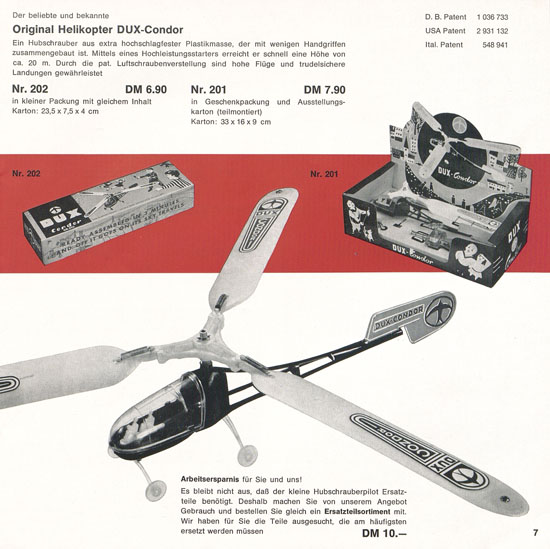 DUX Modellbau Katalog 1964