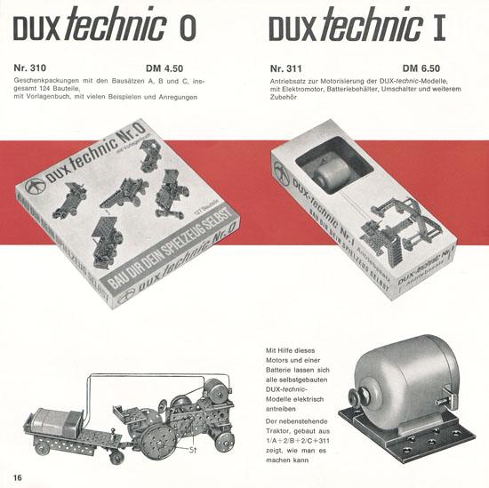 DUX Modellbau Katalog 1964