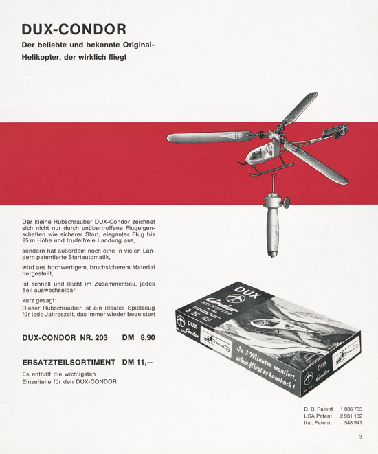 DUX Modellbau Katalog 1971