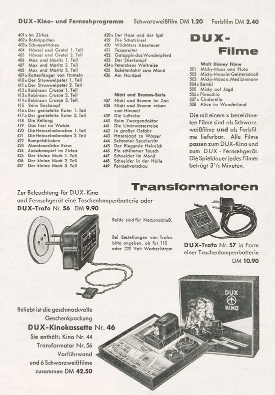 Seite 3 DUX Katalog Weihnachten 1958