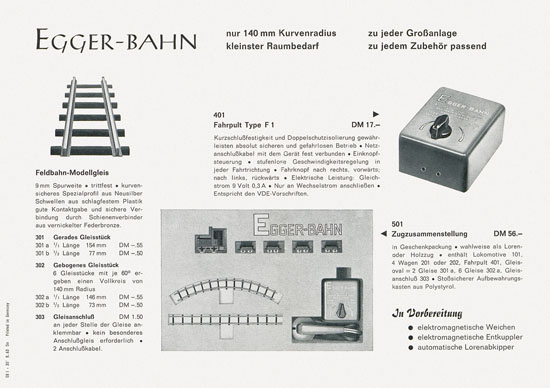 Seite 3 Egger-Bahn Katalog 1963