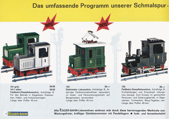 Seite 4 Egger-Bahn Katalog 1965-1966