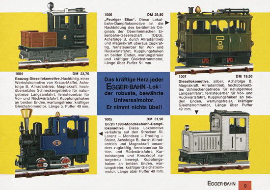 Egger-Bahn Katalog 1966-1967