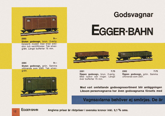 Egger-Bahn Katalog Sverige 1966-1967