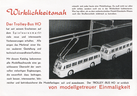 Seite 2 Eheim Trolley Bus H0 Katalog 1955