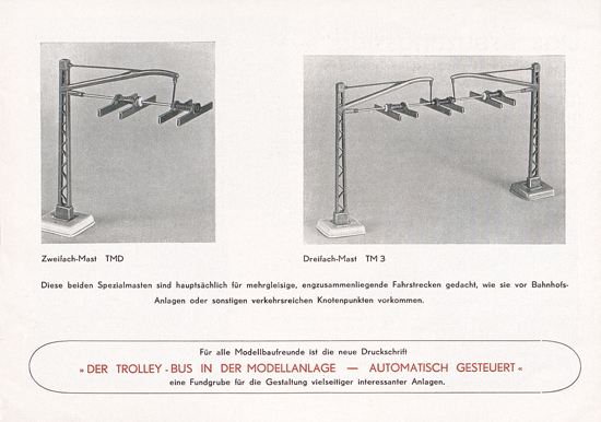 Eheim Trolley Bus H0 Katalog 1955