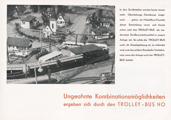 Eheim Trolley Bus H0 Katalog 1955