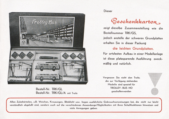 Eheim Trolley Bus H0 Katalog 1955