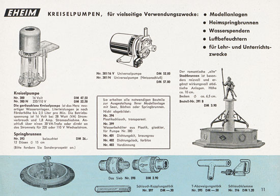 Eheim Modellspielwaren 1960