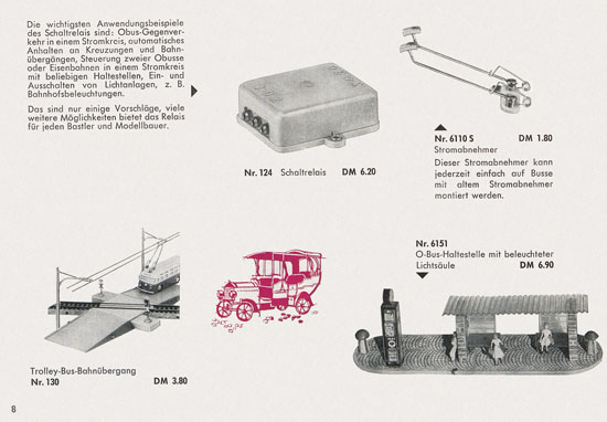 Seite 8 Eheim Modellspielwaren H0 Katalog 1962