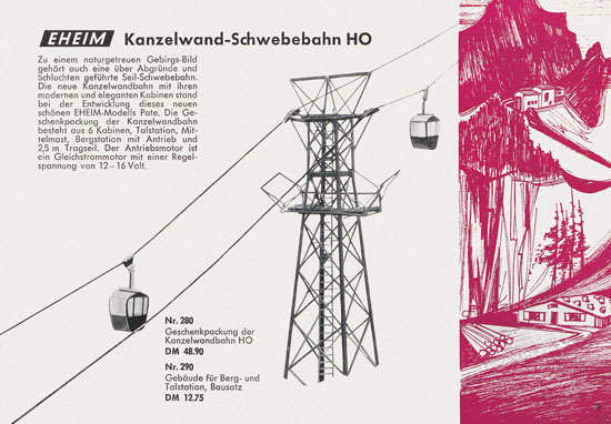 Eheim Modellspielwaren H0 Katalog 1962