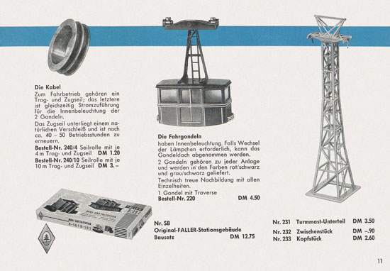Seite 11 Eheim Modellspielwaren H0 Katalog 1962