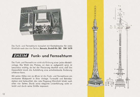 Seite 12 Eheim Modellspielwaren H0 Katalog 1962