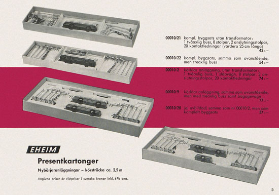 Eheim Modeller H0 Sverige 1962