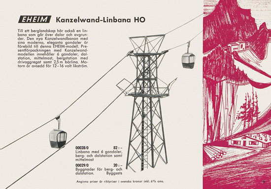 Eheim Modeller H0 Sverige 1962