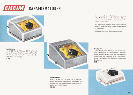 Seite 13 Eheim Modellspielwaren H0 1964