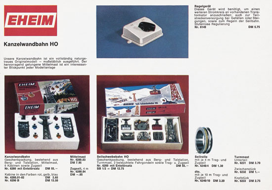 Eheim Modellspielwaren 1970