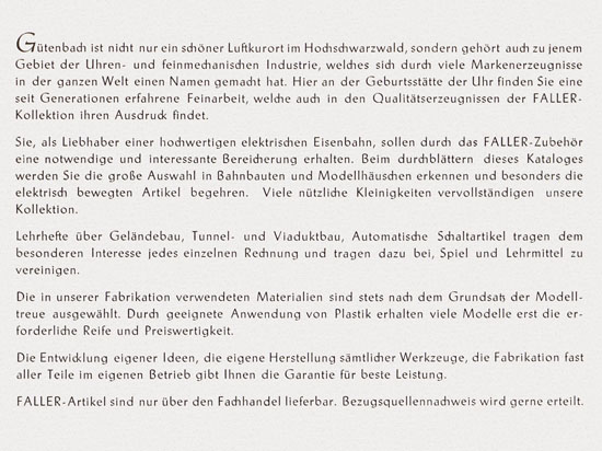 Seite 3 Faller Katalog 1954