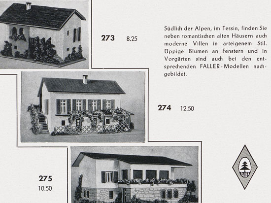 Seite 38 Faller Katalog 1954