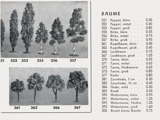 Seite 48 Faller Katalog 1954