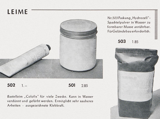 Seite 54 Faller Katalog 1954