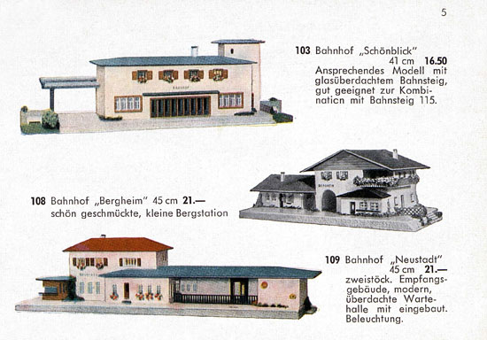 Seite 5 Faller Katalog Standard-Sortiment 1955
