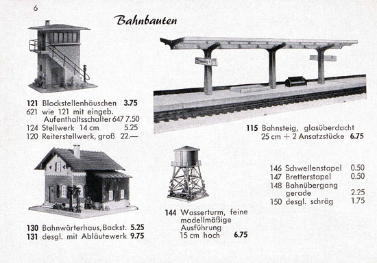 Seite 6 Faller Katalog Standard-Sortiment 1955
