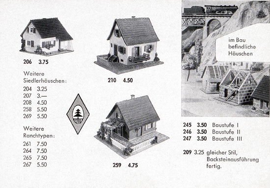 Faller Katalog Standard-Sortiment 1955