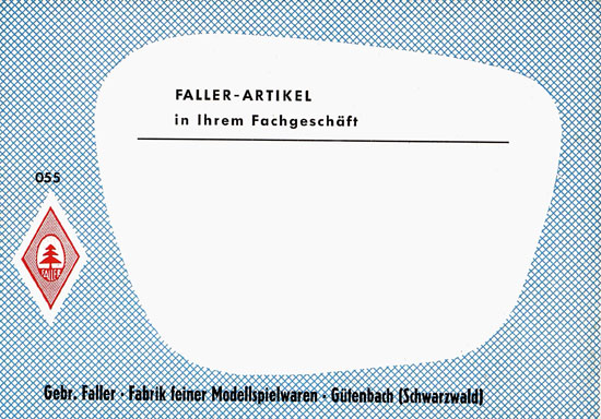 Faller Katalog Standard-Sortiment 1955