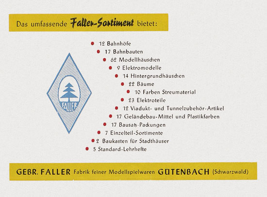 Seite 3 Faller Katalog 1955