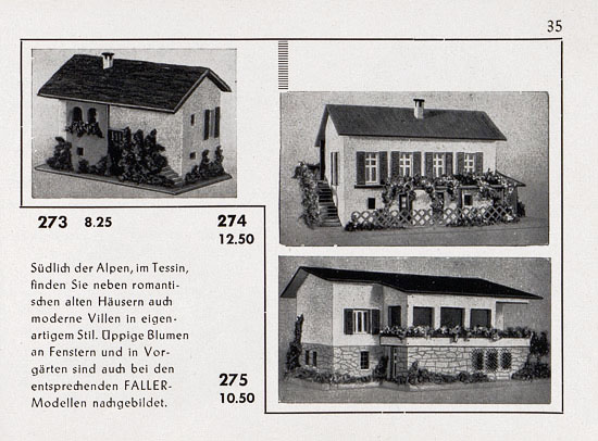 Seite 37 Faller Katalog 1955