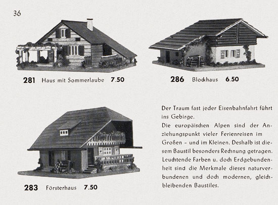 Seite 38 Faller Katalog 1955