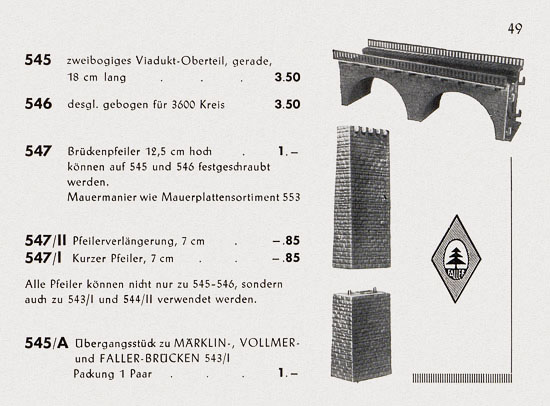 Seite 51 Faller Katalog 1955