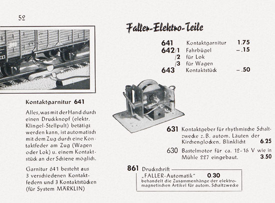 Seite 54 Faller Katalog 1955